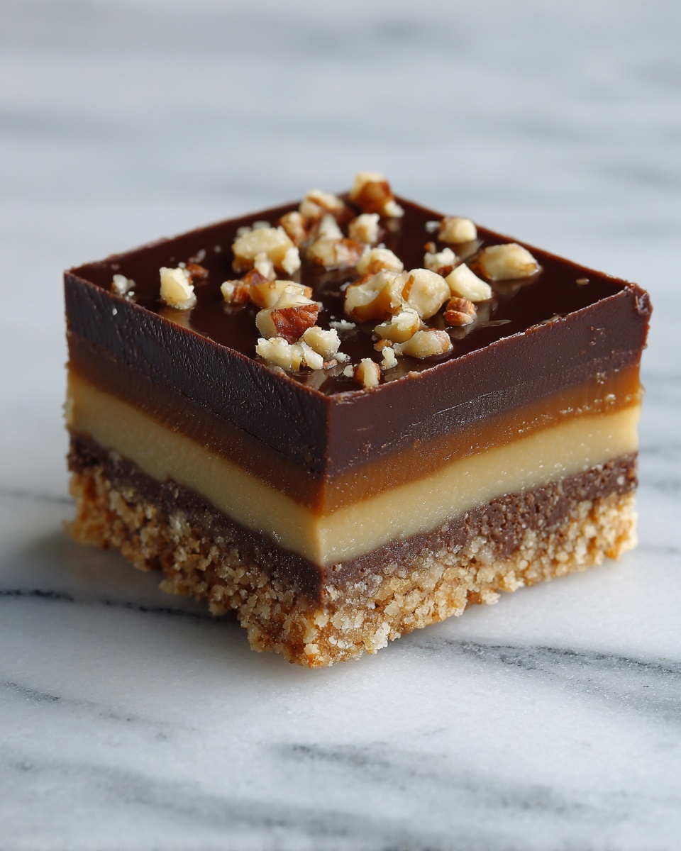 No-Bake Shortbread Fudge Slice Recipe - Recipe Image