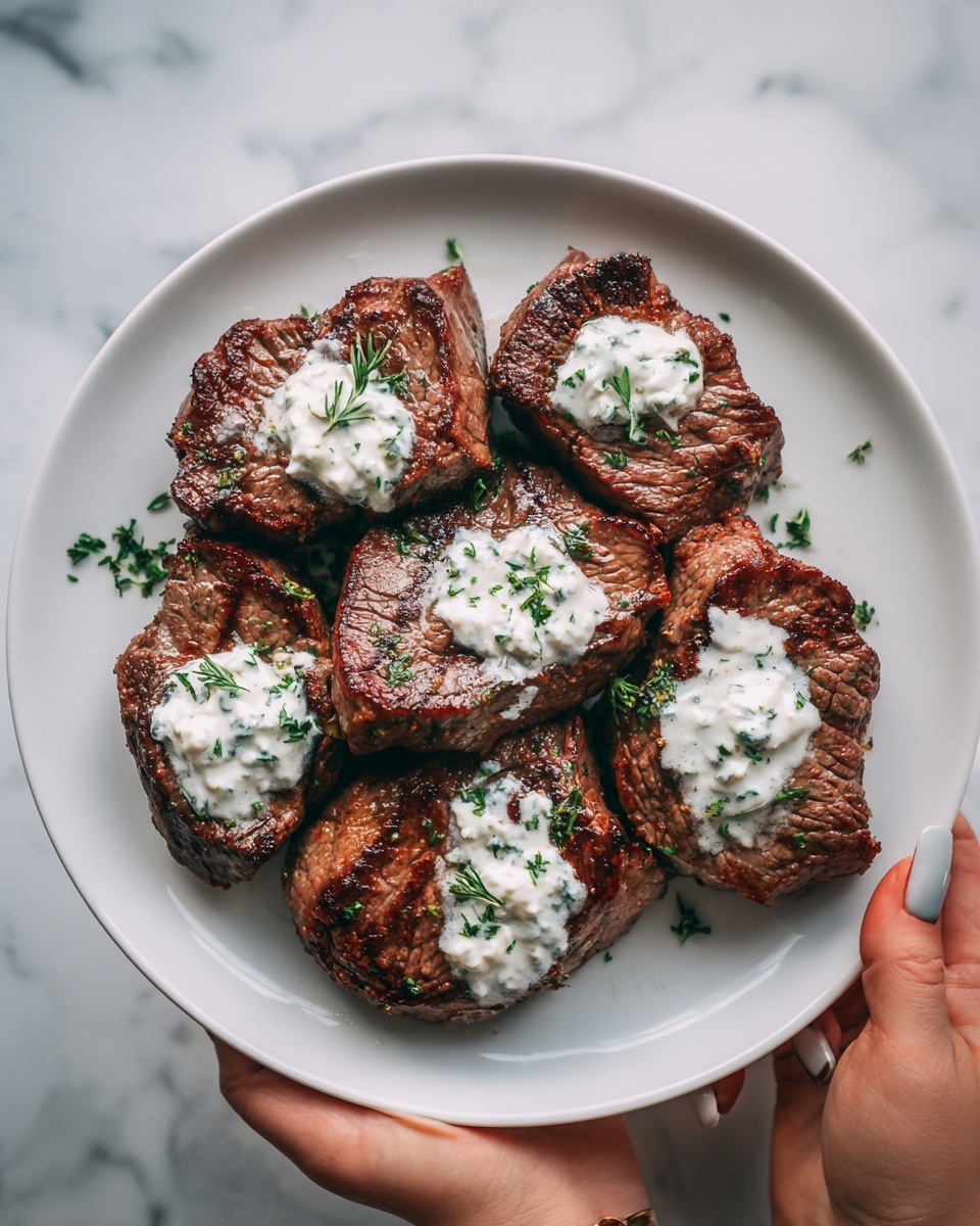 Garlic Butter Steak Bites with Parmesan Cream Sauce Recipe - Recipe Image