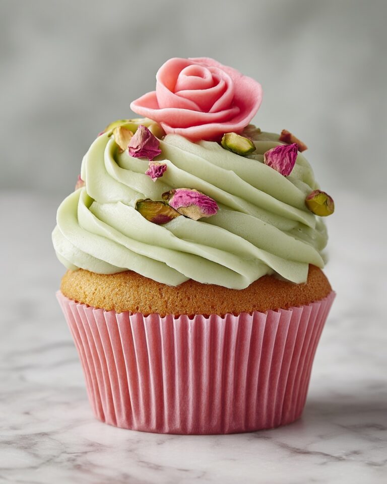 Mini Rose Pistachio Cupcakes Recipe