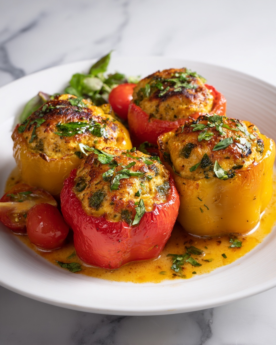 Romanian Stuffed Peppers Recipe - Recipe Image