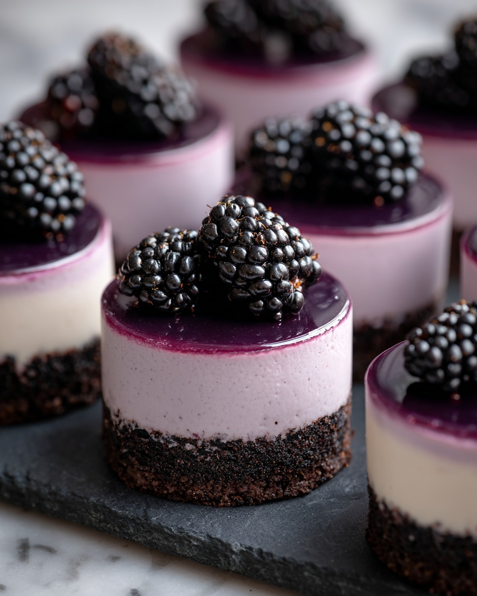 Blackberry Mini Cheesecakes Recipe - Recipe Image