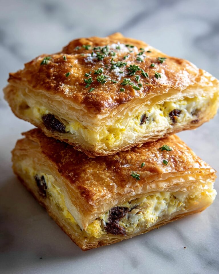 Breakfast Stuffed Puff Pastry Bars Recipe