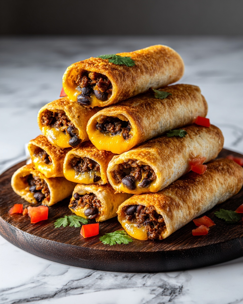Crispy Chipotle Black Bean Taquitos Recipe - Recipe Image
