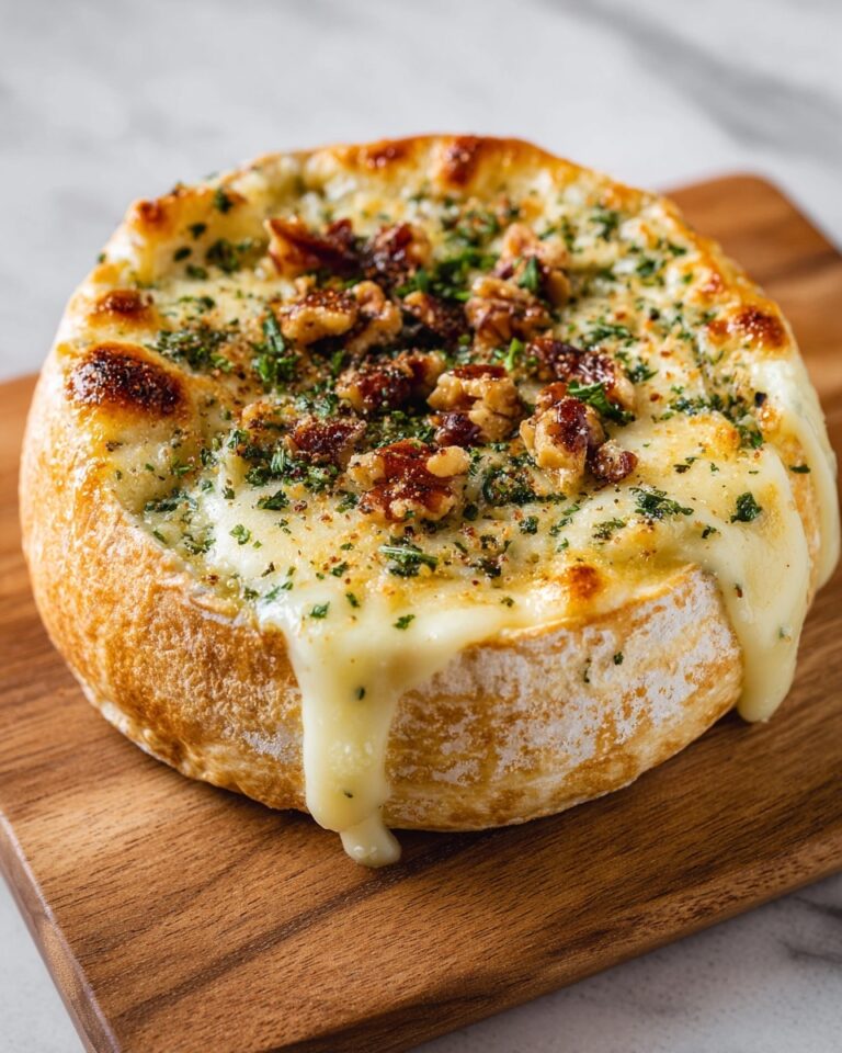 Savory Baked Brie with Garlic and Herbs Recipe