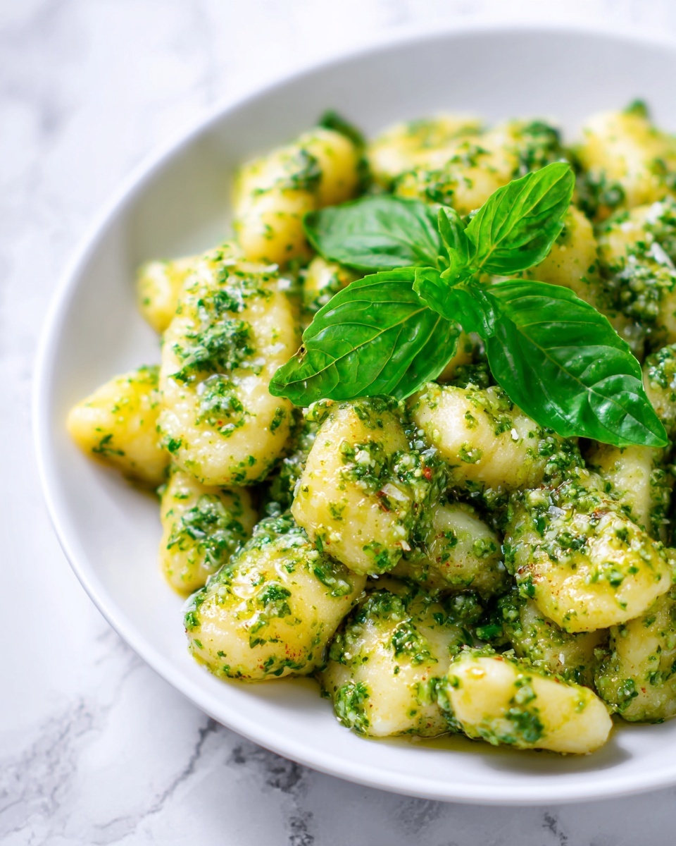 Creamy Lemon Pesto Gnocchi with Broccoli Recipe - Recipe Image