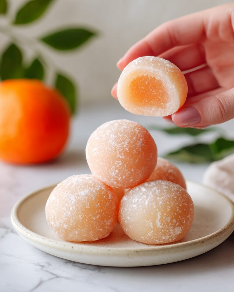 Whole Peach Mochi Recipe (Soft & Chewy) Recipe