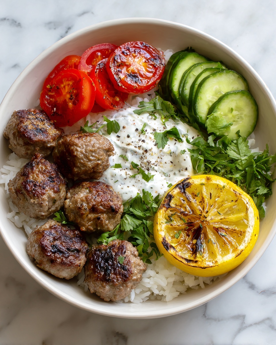 Greek Chicken Meatballs with Fresh Herbs and Lemon Recipe - Recipe Image