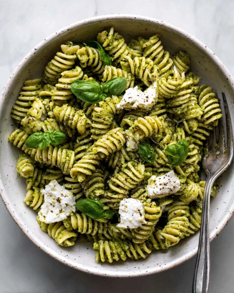 One Pot Melty Burrata Lemon Pesto Pasta Recipe