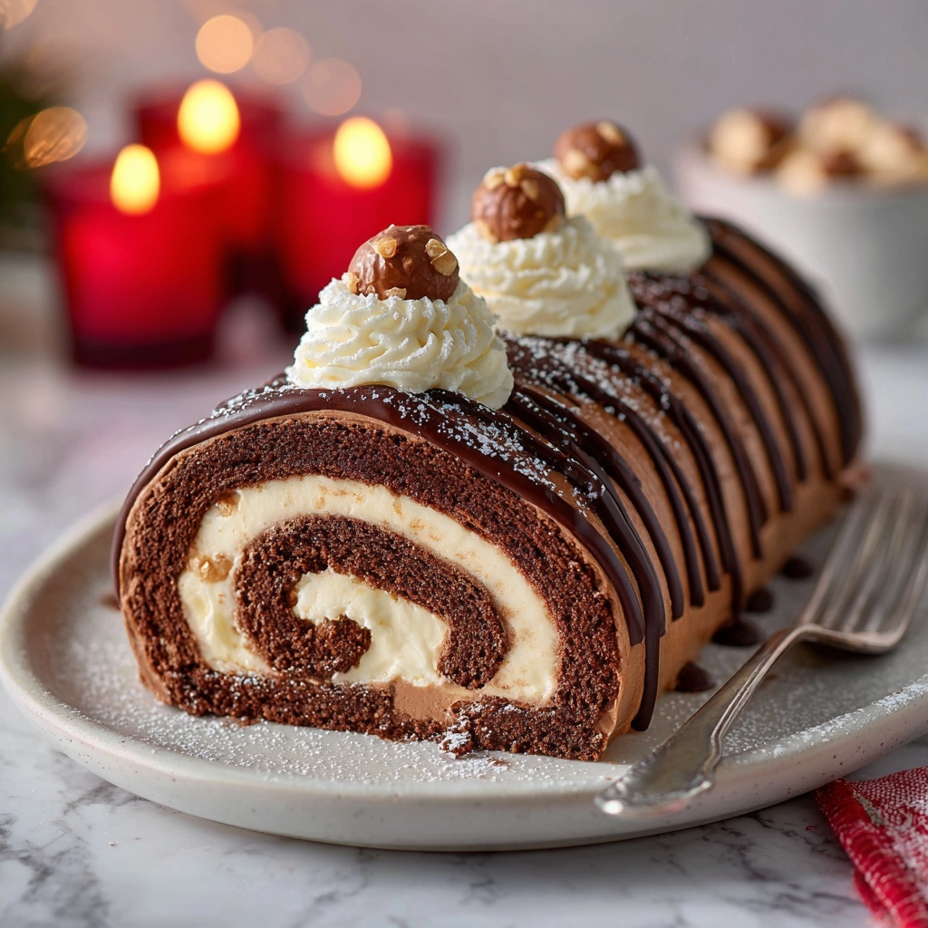 Yule Log Cake (Bûche de Noël) Recipe - Recipe Image