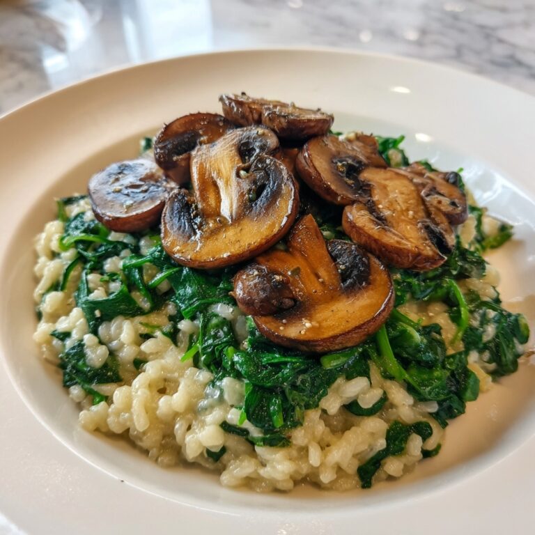 Low Carb Mushroom & Spinach Cauliflower Rice Recipe
