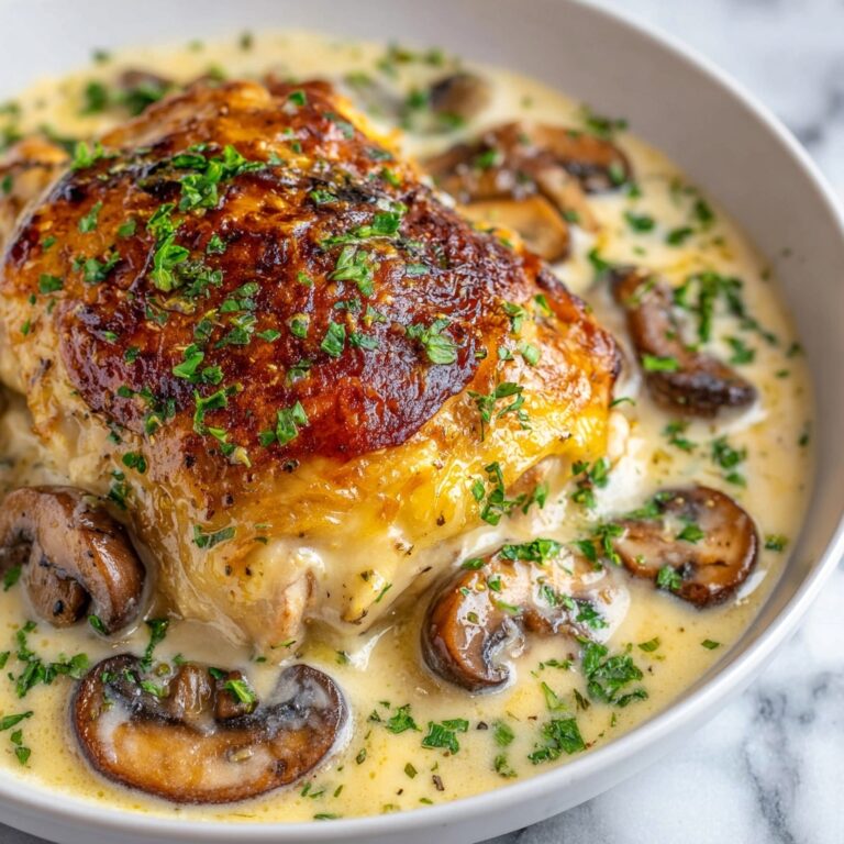 Chicken and Garlic Gravy with Cheesy Mashed Potatoes Recipe