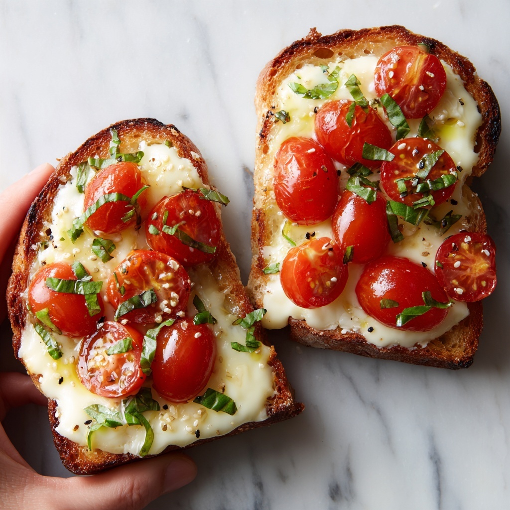 Burrata Bruschetta with Cherry Tomatoes and Basil Recipe - Recipe Image