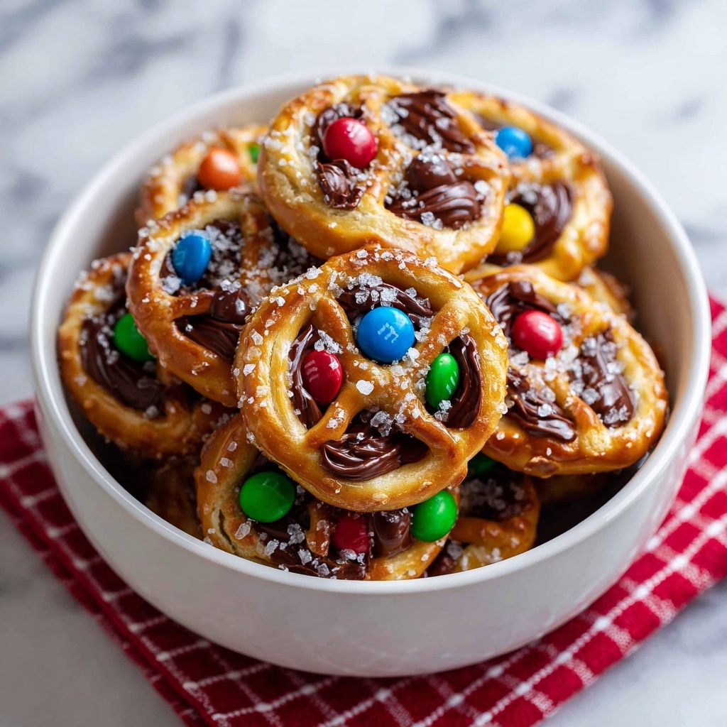 Rolo Pretzels with M&M Candies Recipe - Recipe Image