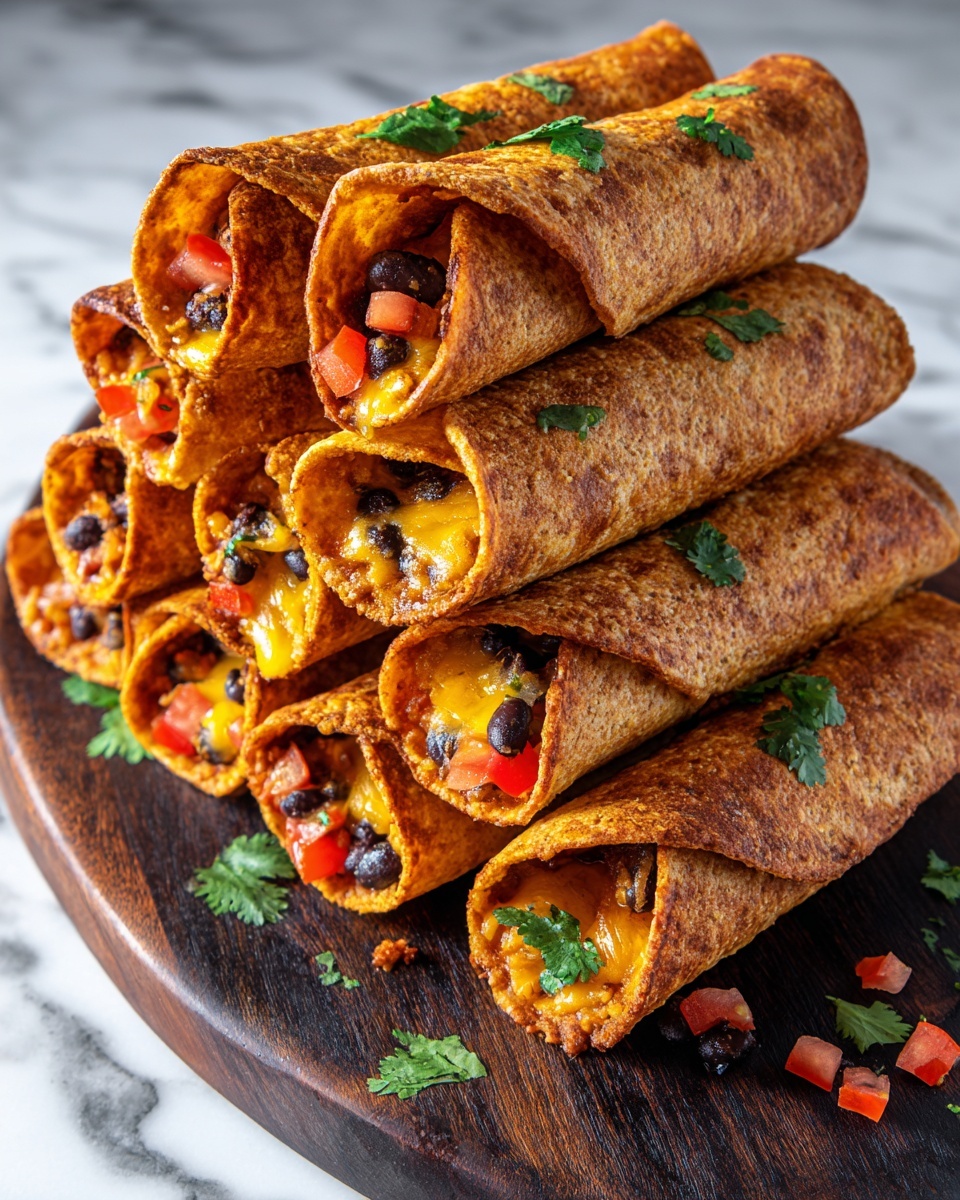 Crispy Chipotle Black Bean Taquitos Recipe - Recipe Image