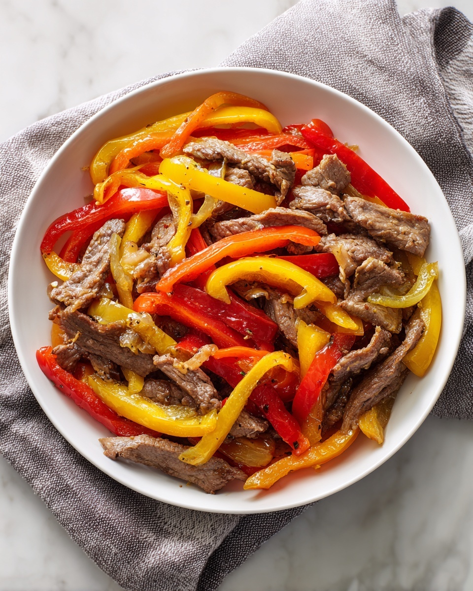 Peperonata – Italian Stewed Peppers Recipe - Recipe Image