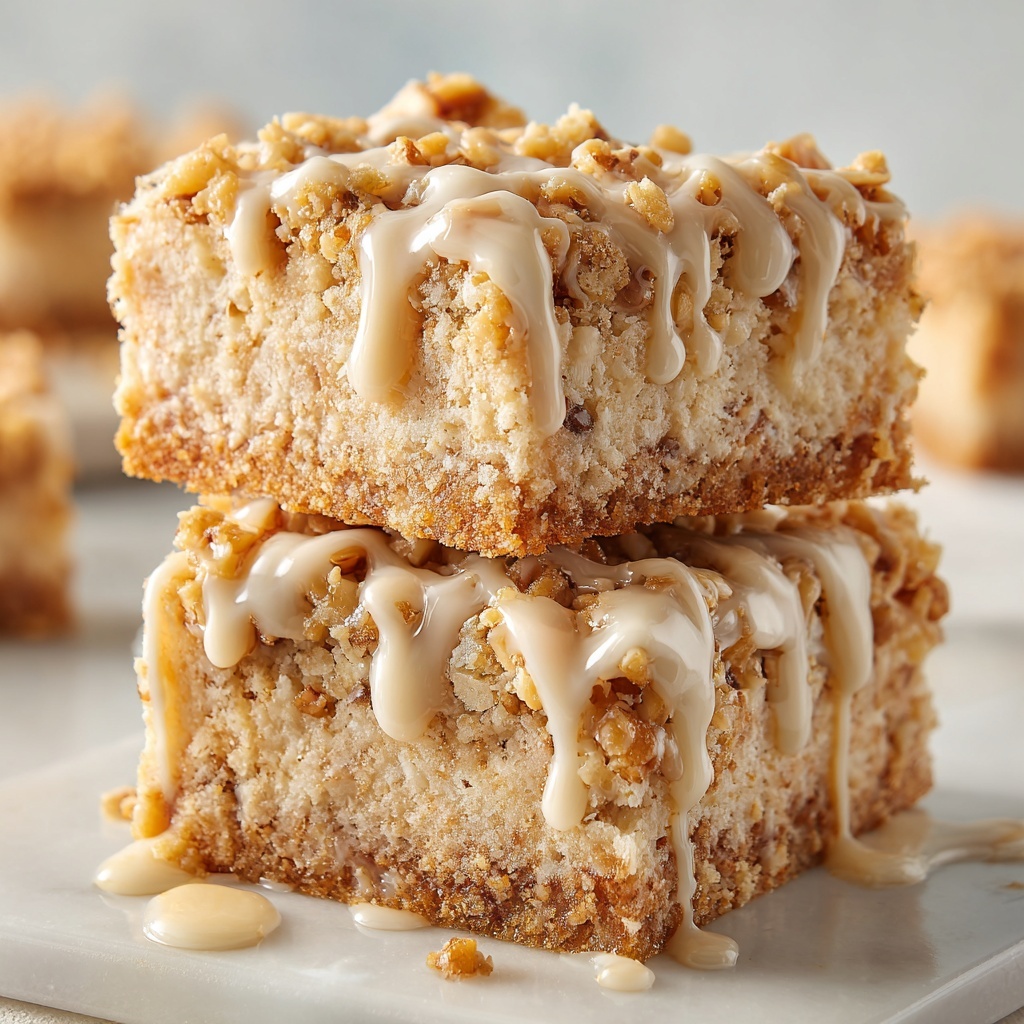 Maple Glazed Apple Blondies Recipe - Recipe Image