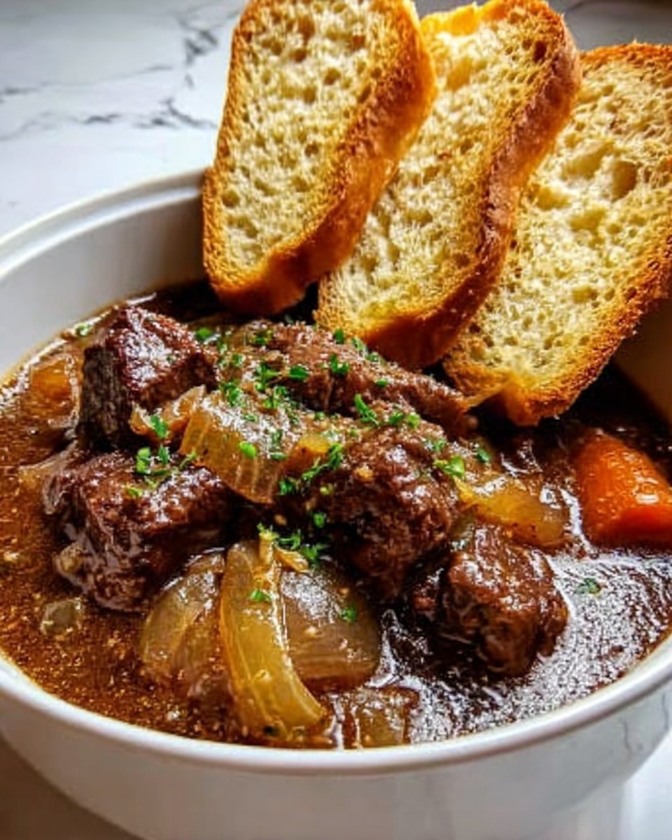 French Onion Beef Short Rib Soup Recipe - Recipe Image