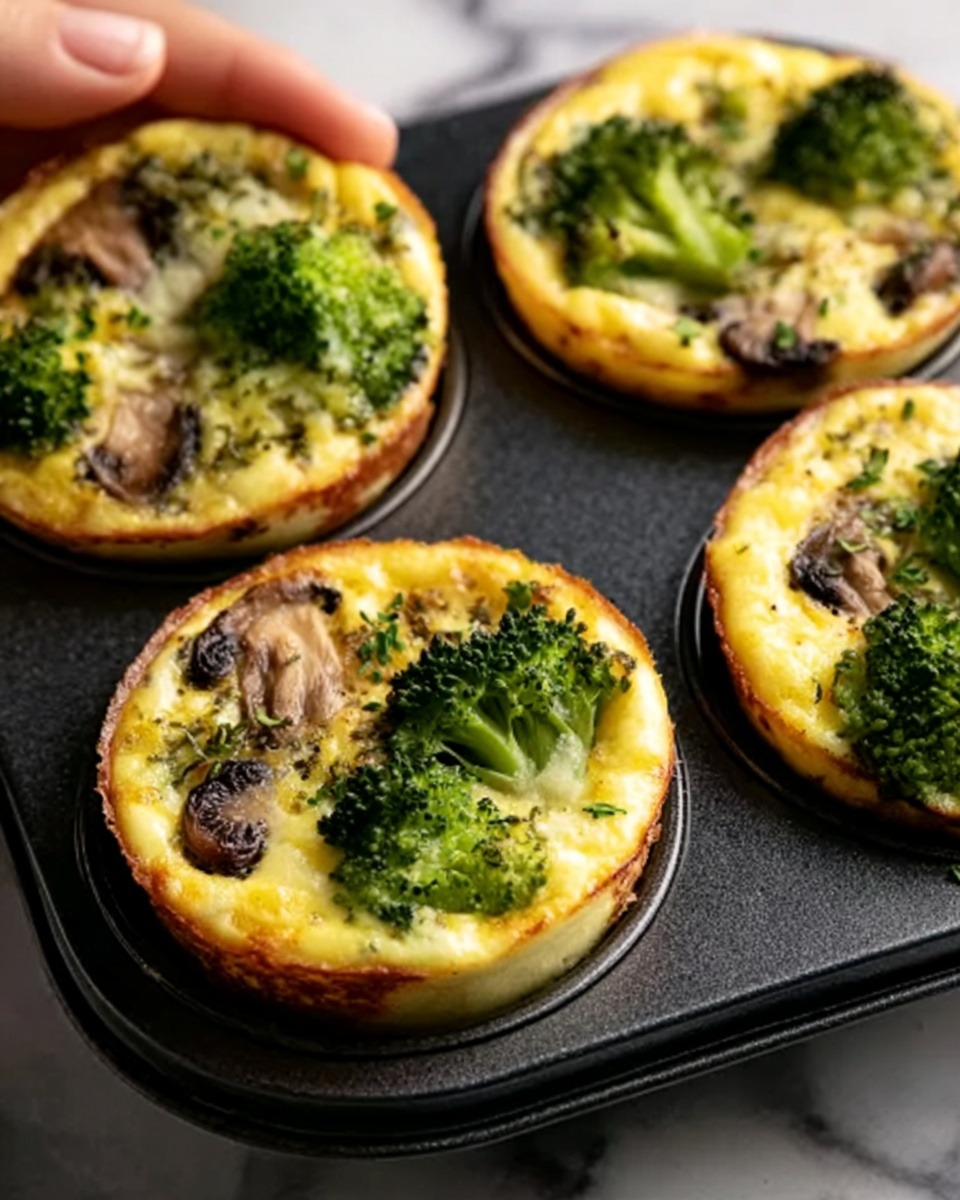 Veggie-Packed Broccoli & Mushroom Egg Cups Recipe - Recipe Image