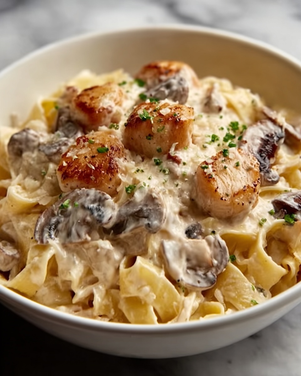 Creamy Chicken and Mushroom Pasta Recipe - Recipe Image