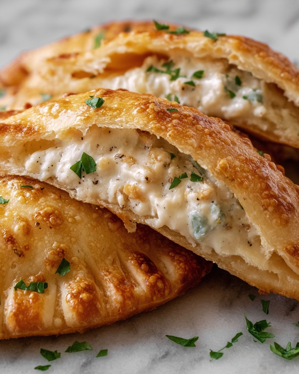 Chicken Alfredo Air Fryer Calzones Recipe - Recipe Image