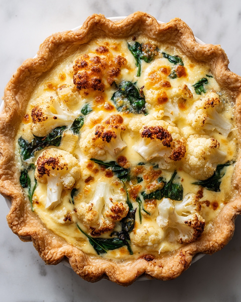 Perfect Cauliflower & Spinach Quiche Recipe - Recipe Image