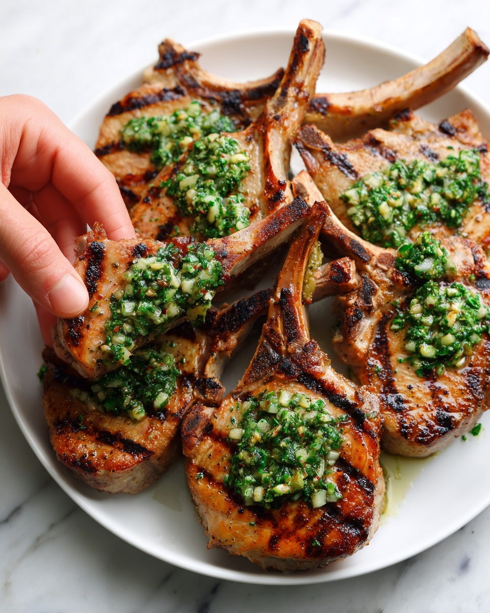 Lamb Chops with Garlic Mint Sauce Recipe - Recipe Image