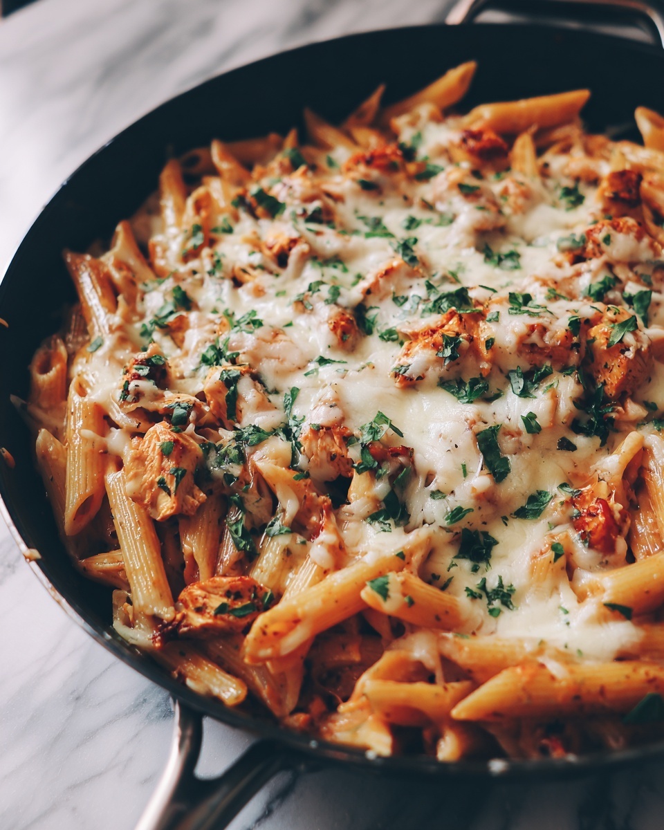 One-Pot Chicken Parmesan Pasta Recipe - Recipe Image