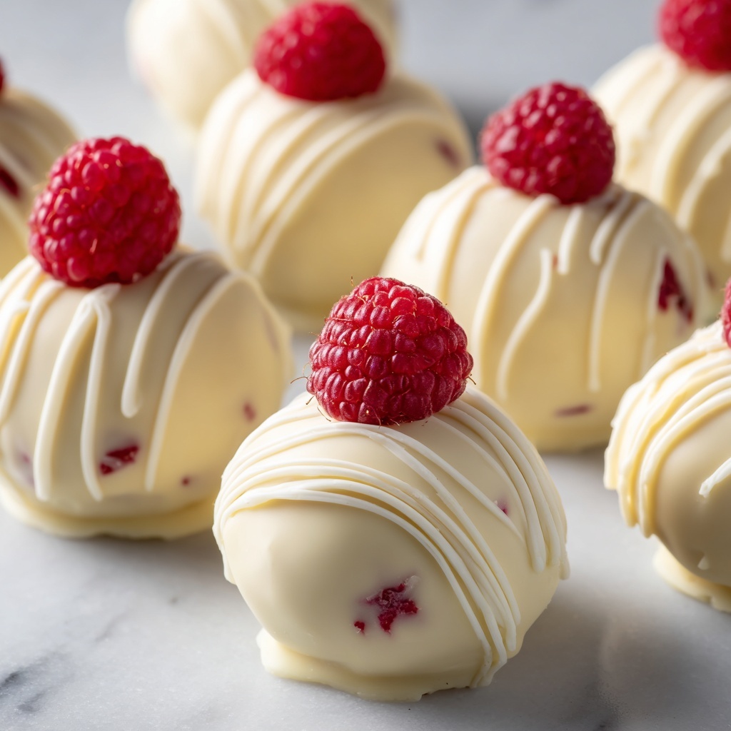 White Chocolate Raspberry Cheesecake Balls Recipe - Recipe Image