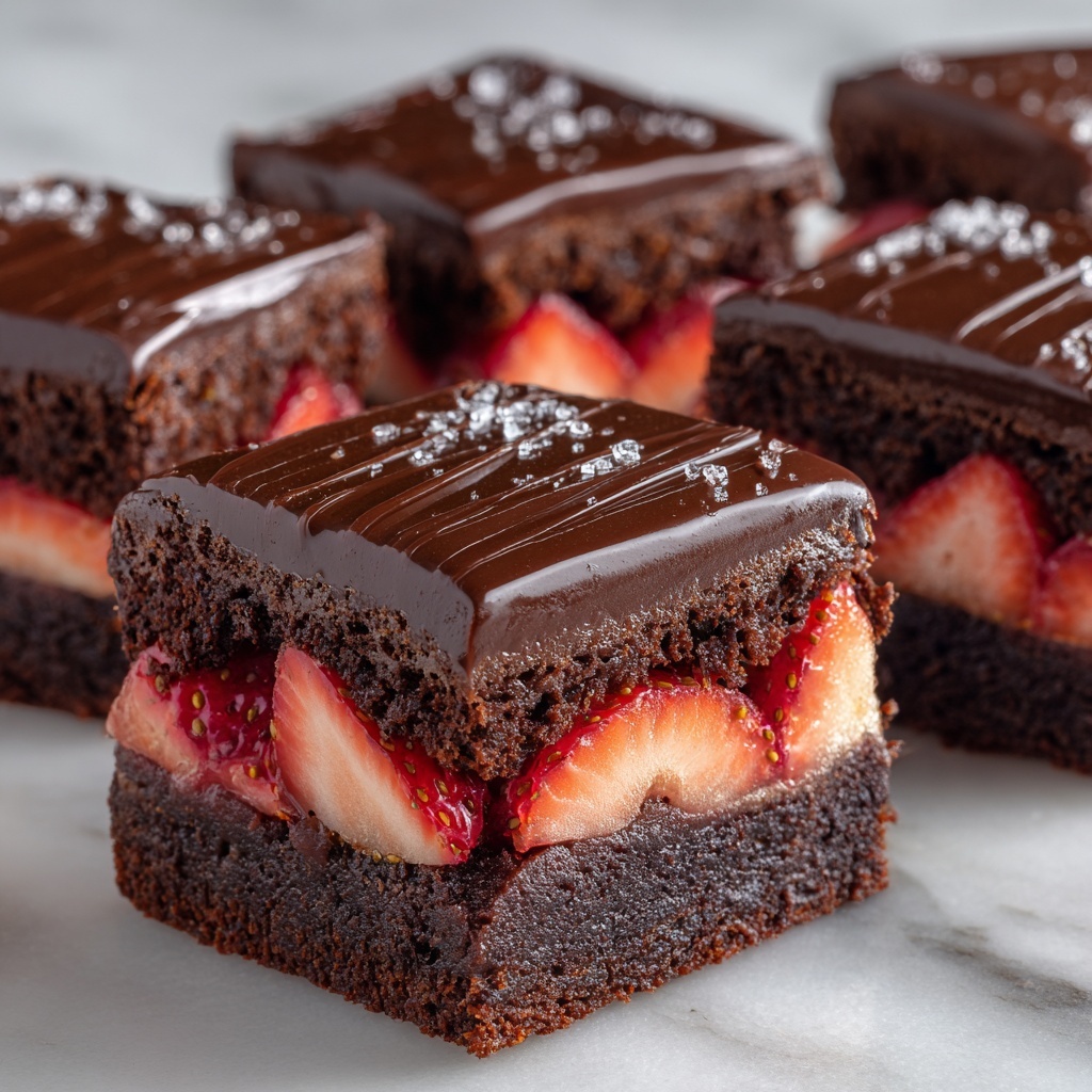 Chocolate-Covered Strawberry Brownies Recipe - Recipe Image