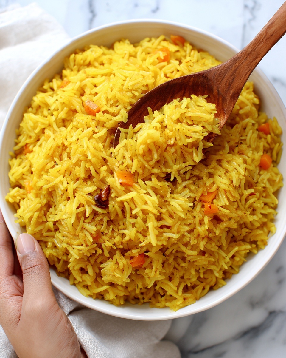 Garlic Turmeric Rice Recipe - Recipe Image