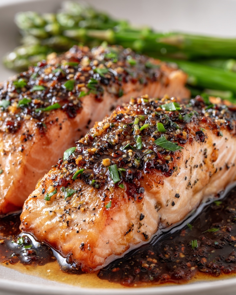 Balsamic Glazed Salmon with Asparagus Recipe - Recipe Image