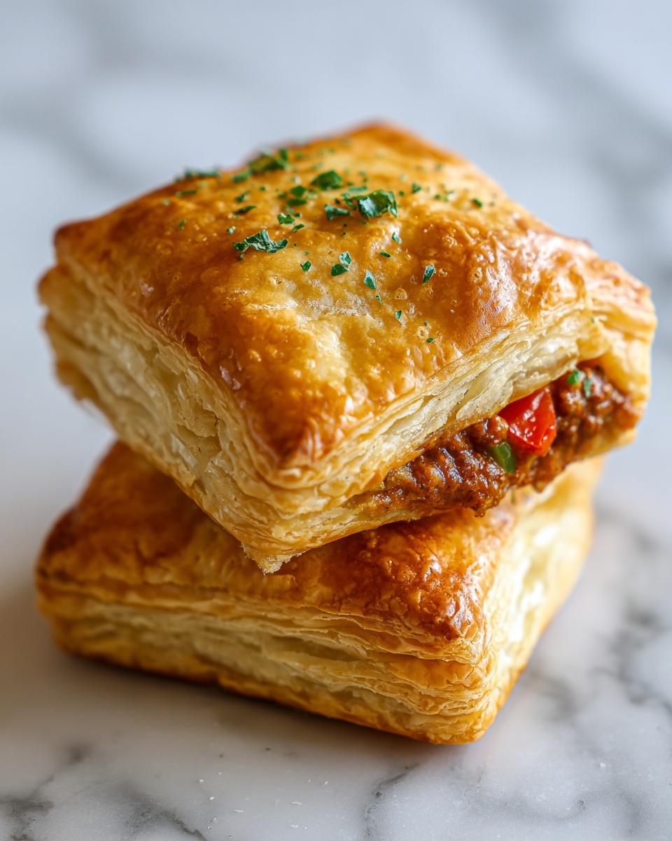 Breakfast Stuffed Puff Pastry Bars Recipe - Recipe Image
