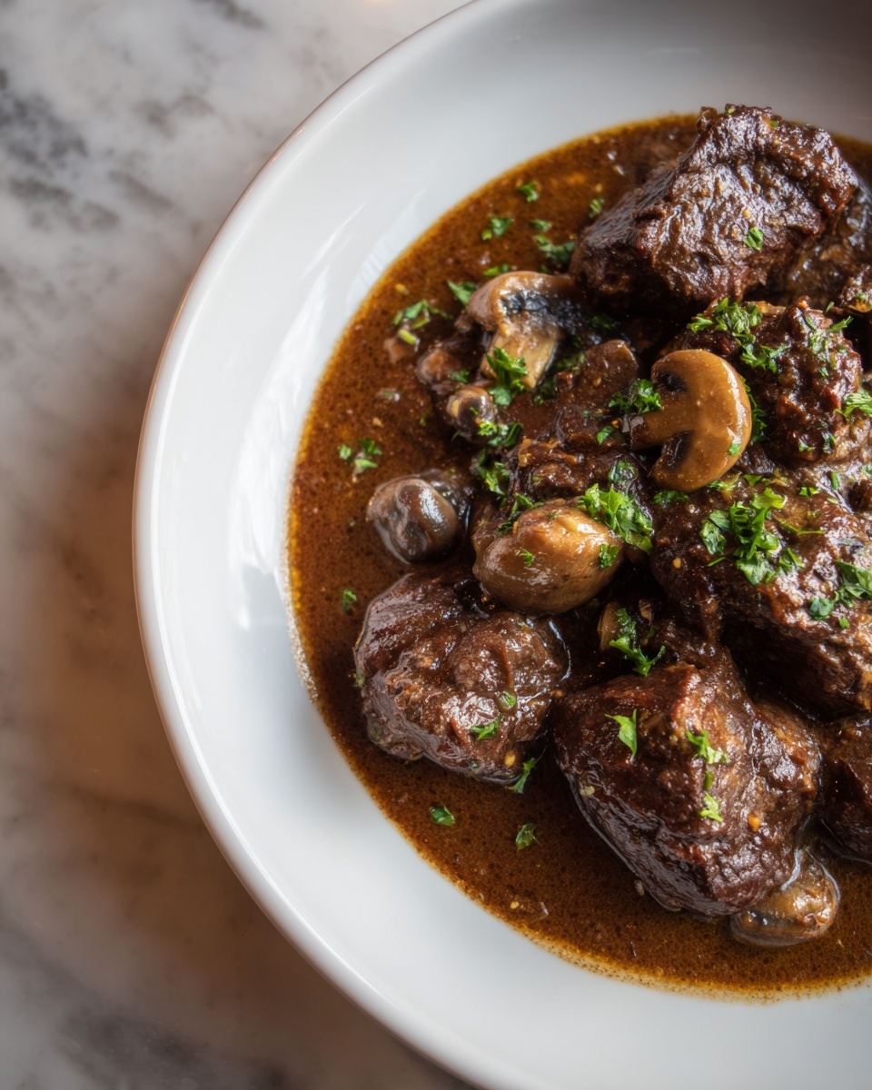 Slow Cooker Beef and Mushroom Stew Recipe - Recipe Image