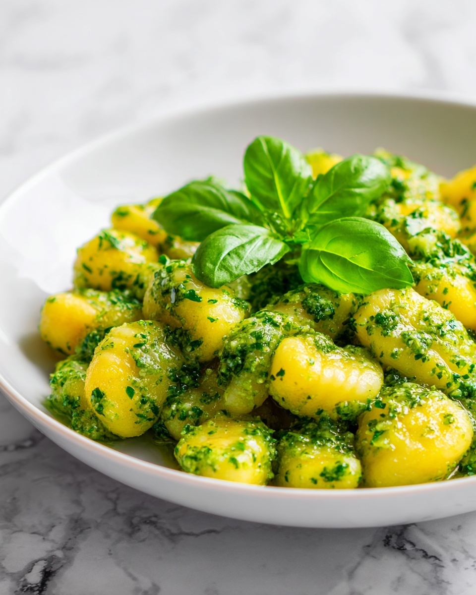 Creamy Lemon Pesto Gnocchi with Broccoli Recipe - Recipe Image