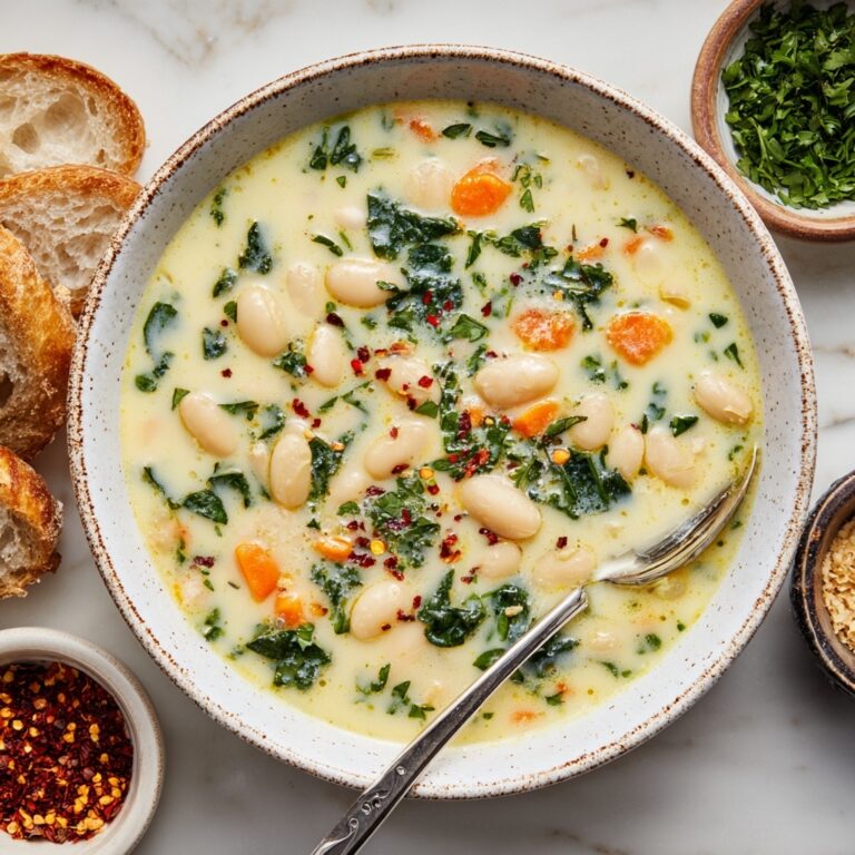 Creamy Tuscan White Bean Soup with Kale Recipe