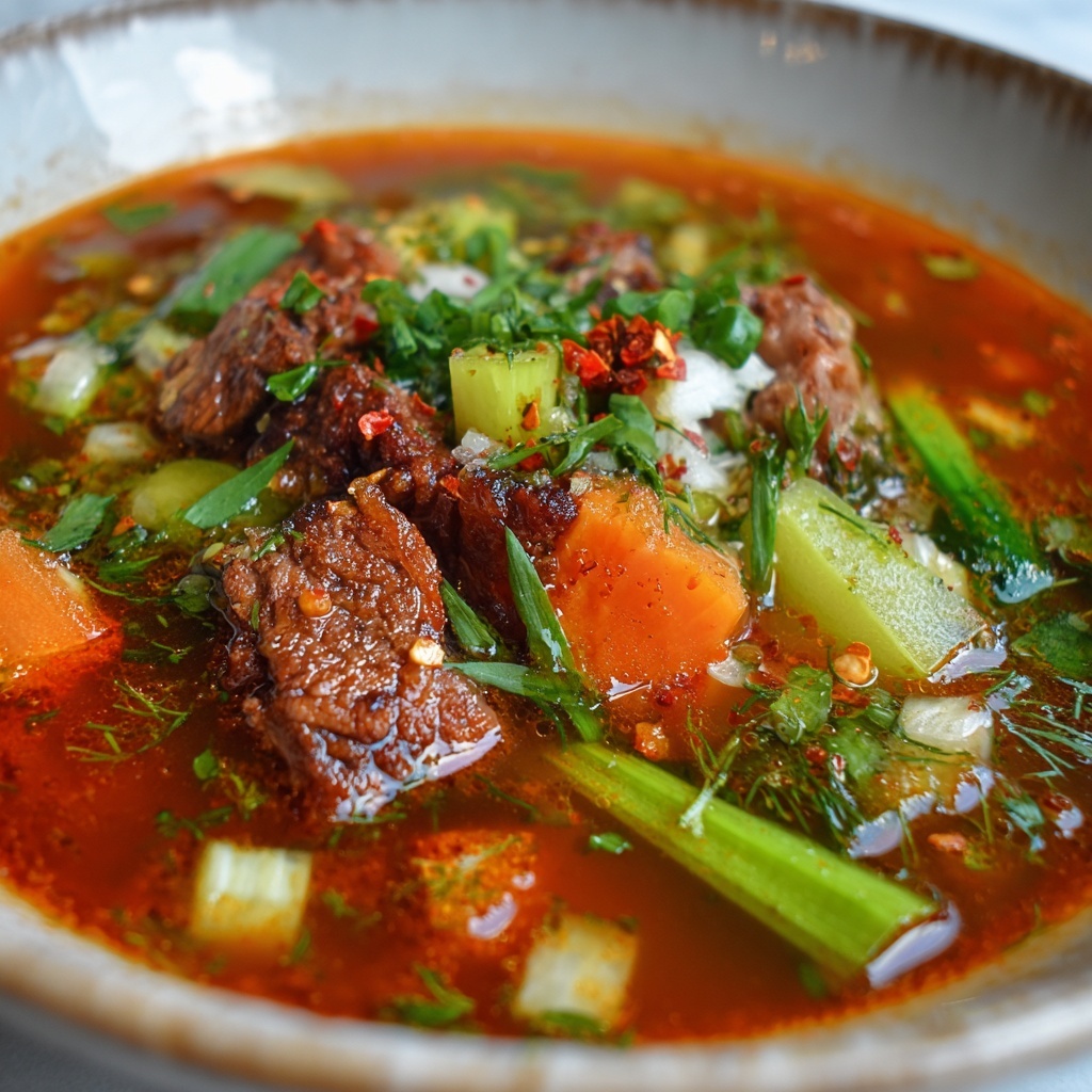 The BEST Vegetable Beef Soup Recipe - Recipe Image