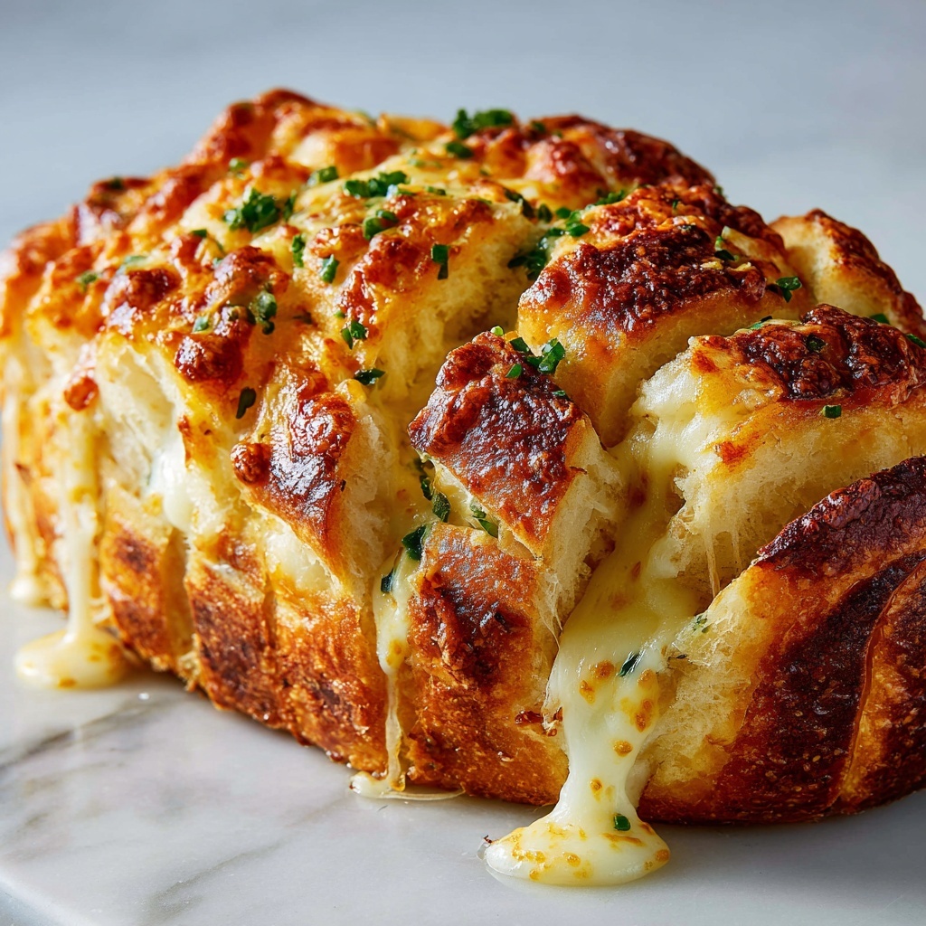 Cheesy Pull-Apart Garlic Bread Recipe - Recipe Image