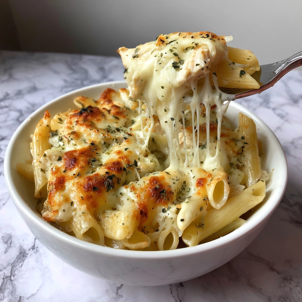 Chicken Alfredo Casserole Recipe - Recipe Image
