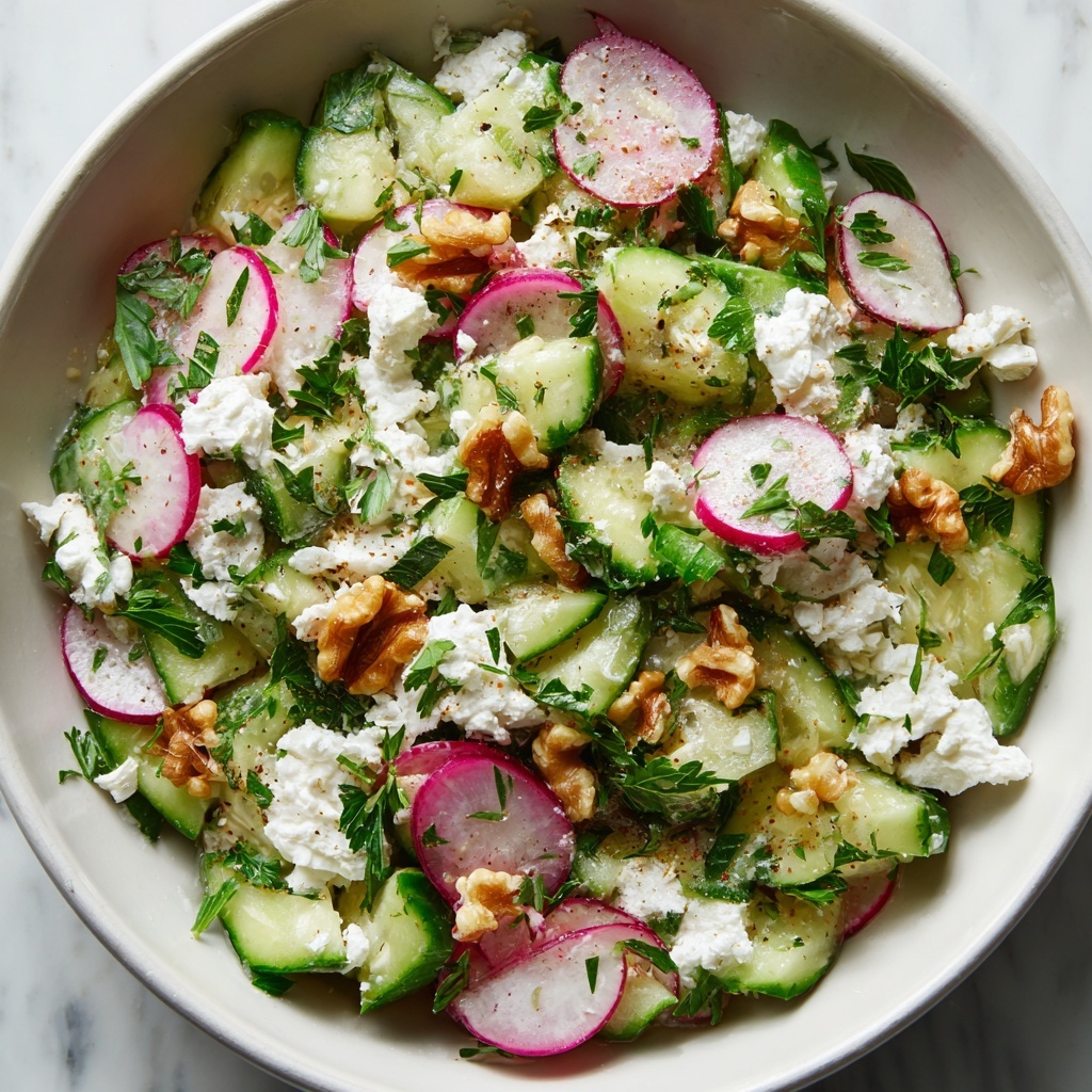 Herb and Radish Salad with Feta and Walnuts Recipe - Recipe Image
