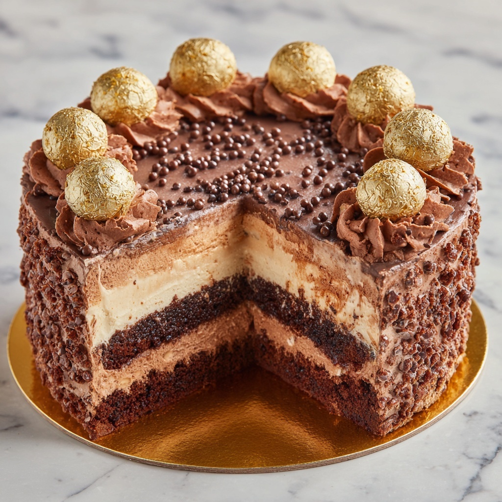 The BEST Ferrero Rocher Cake Recipe - Recipe Image