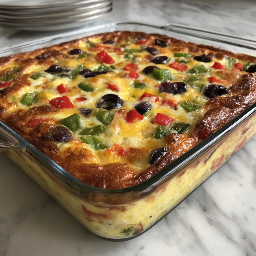 Cheesy Veggie Egg Bake Recipe - Recipe Image