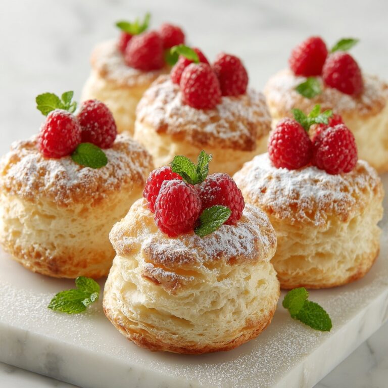 Choux Buns with Pistachio and Raspberry Filling Recipe