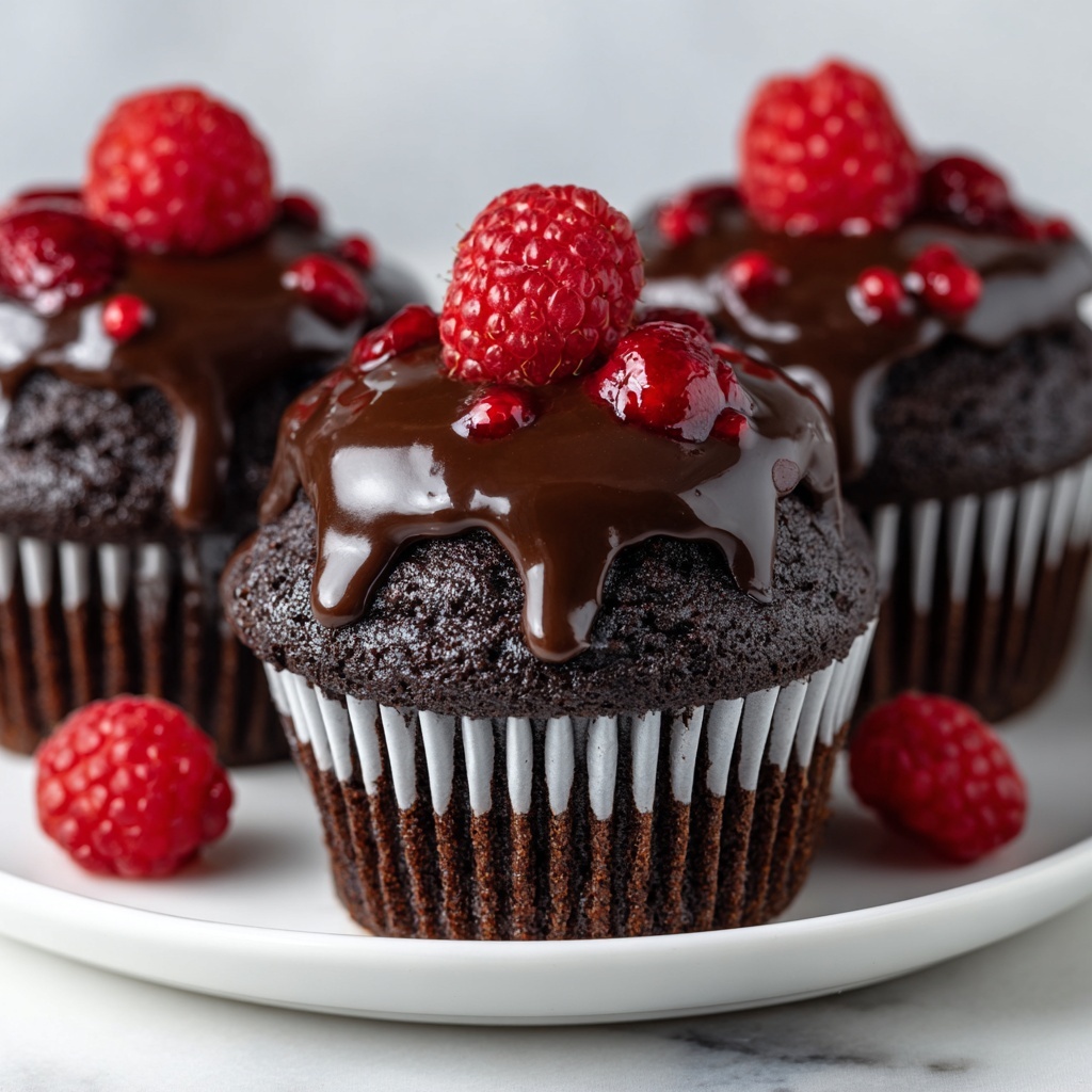 Raspberry Chocolate Lava Cupcakes Recipe - Recipe Image