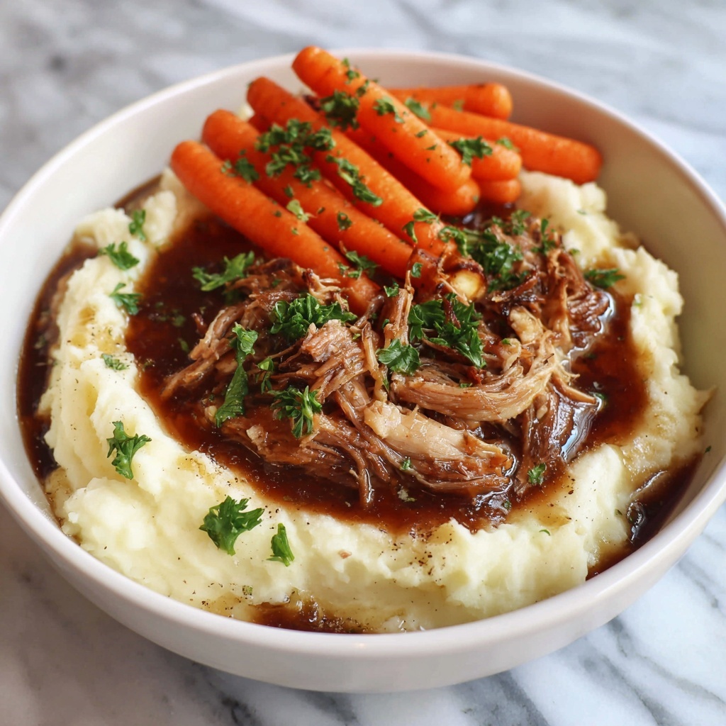Slow Cooker Garlic Herb Pot Roast Recipe - Recipe Image