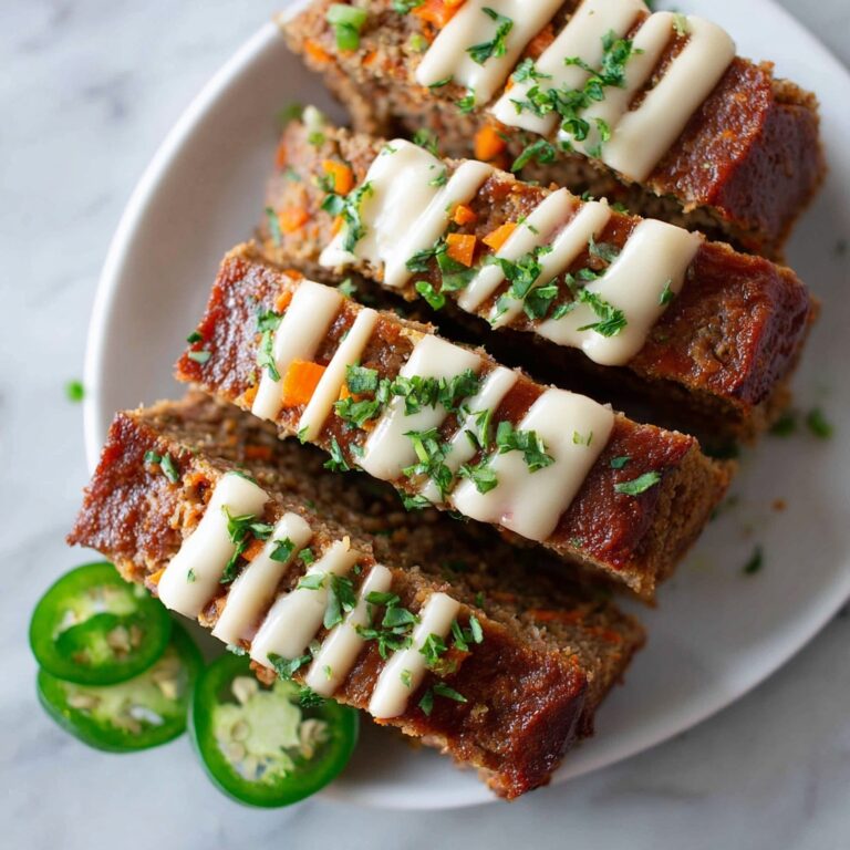 Smoky Jalapeño Popper Meatloaf with Creamy Ranch Drizzle Recipe