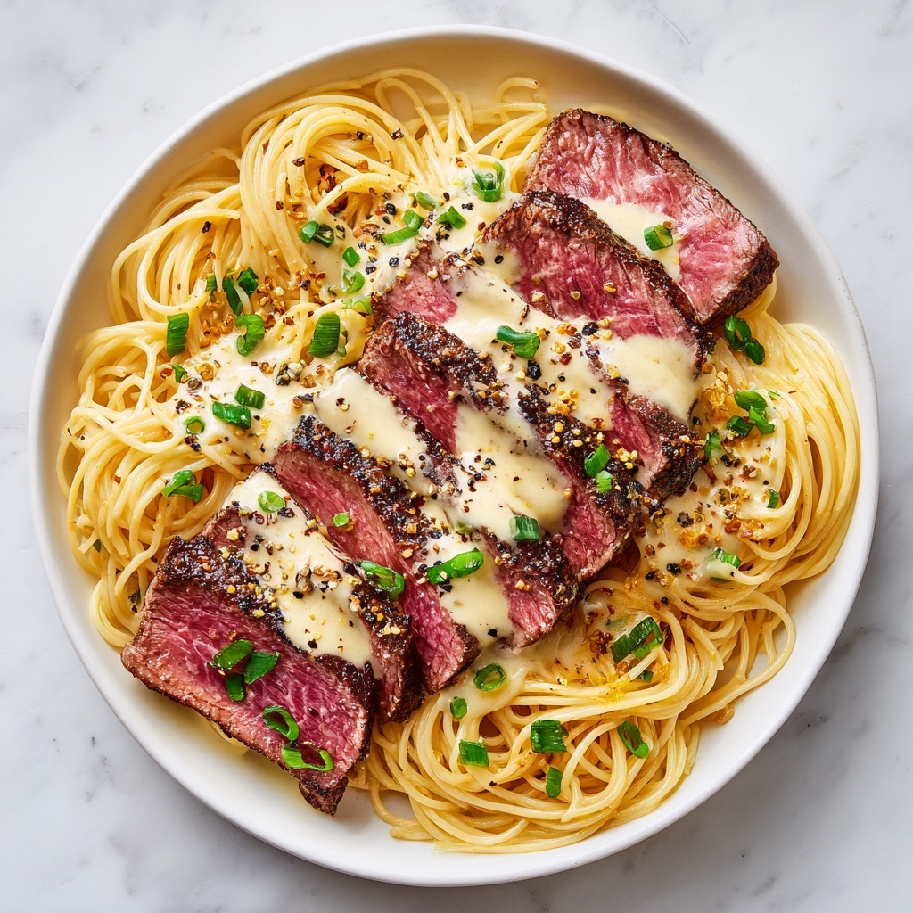 Garlic Butter Steak Lightning Noodles Recipe - Recipe Image