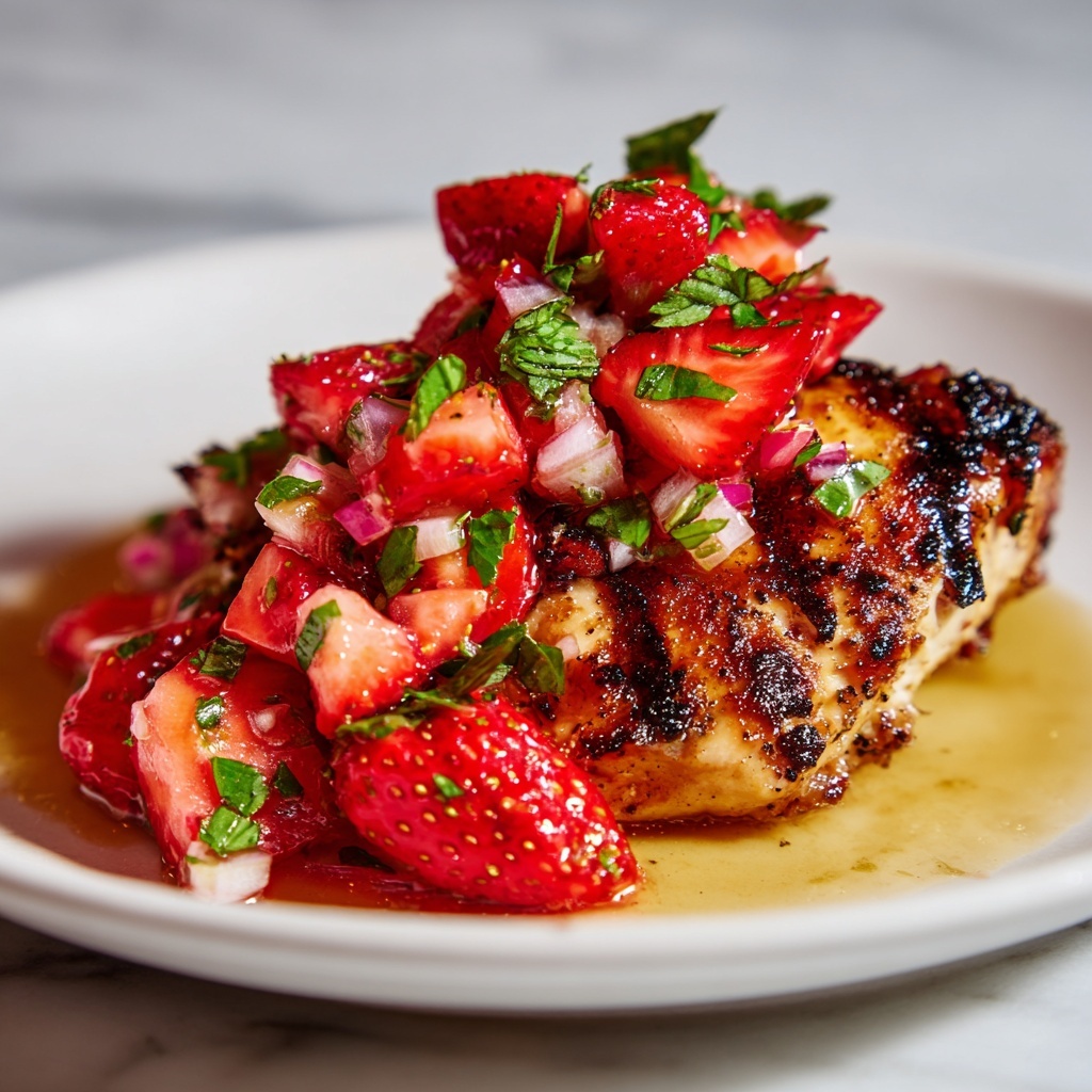 Cilantro Lime Grilled Chicken with Strawberry Salsa Recipe - Recipe Image