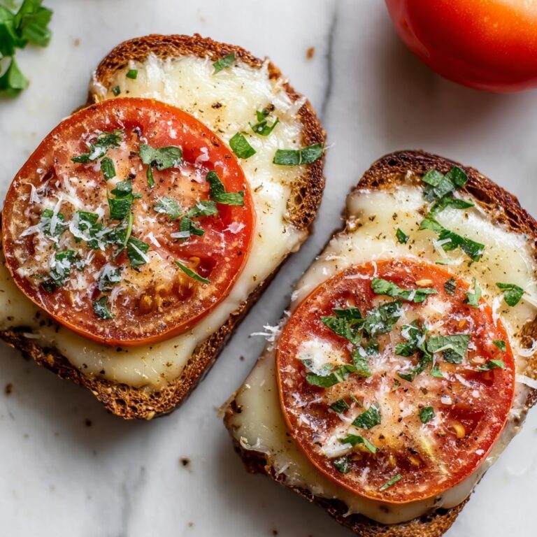 Garlic & Cheese Tomato Toast Recipe