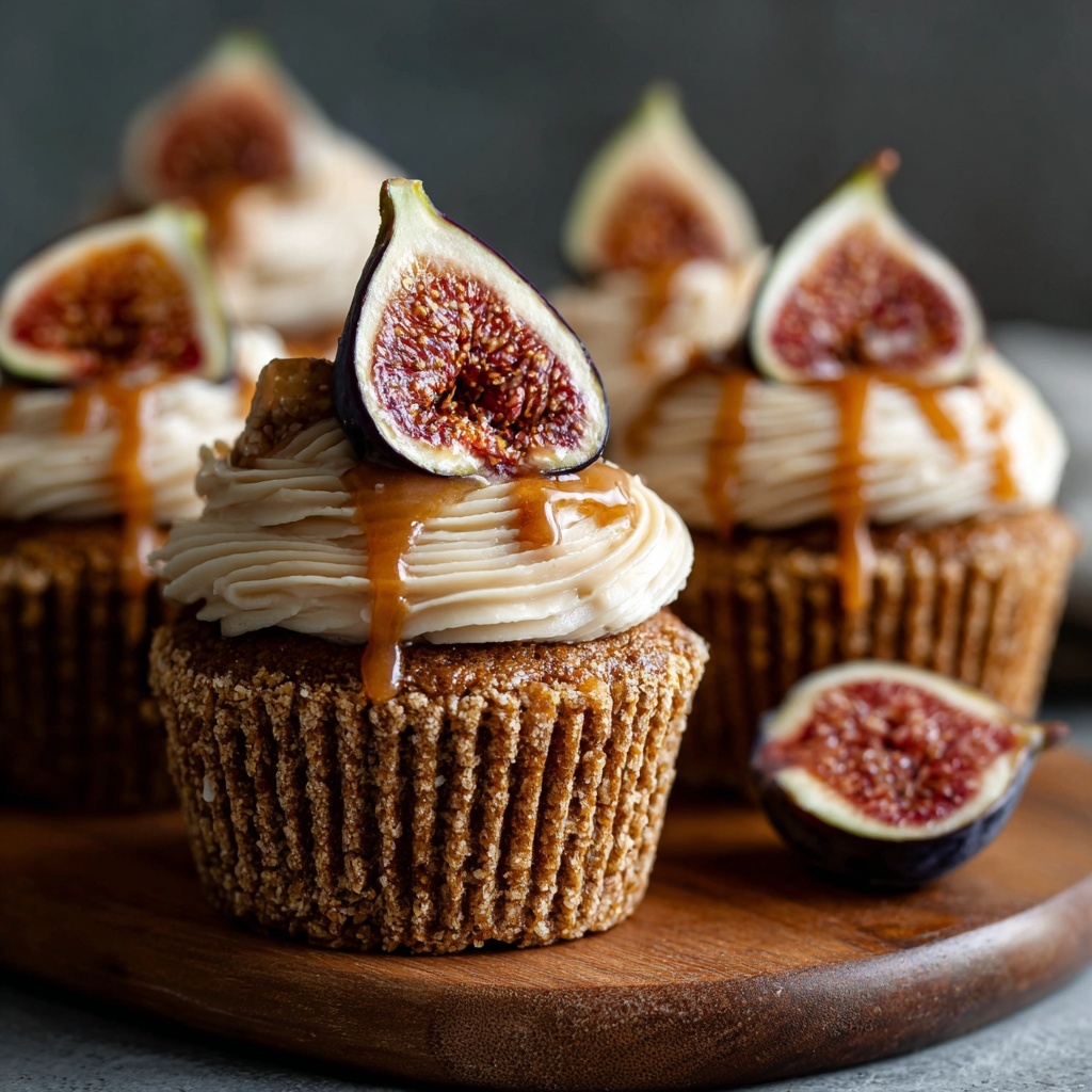Fig Cupcakes with Honey Cream Cheese Frosting Recipe - Recipe Image