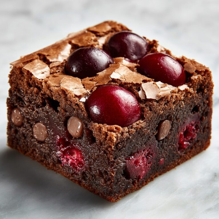 Roasted Cherry Brownies Recipe